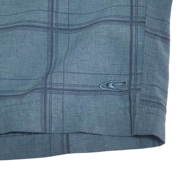 ONeill Mens Blue Plaid Board Shorts Size 34 Polyester Spandex Golf Sport Swim - Picture 2 of 7